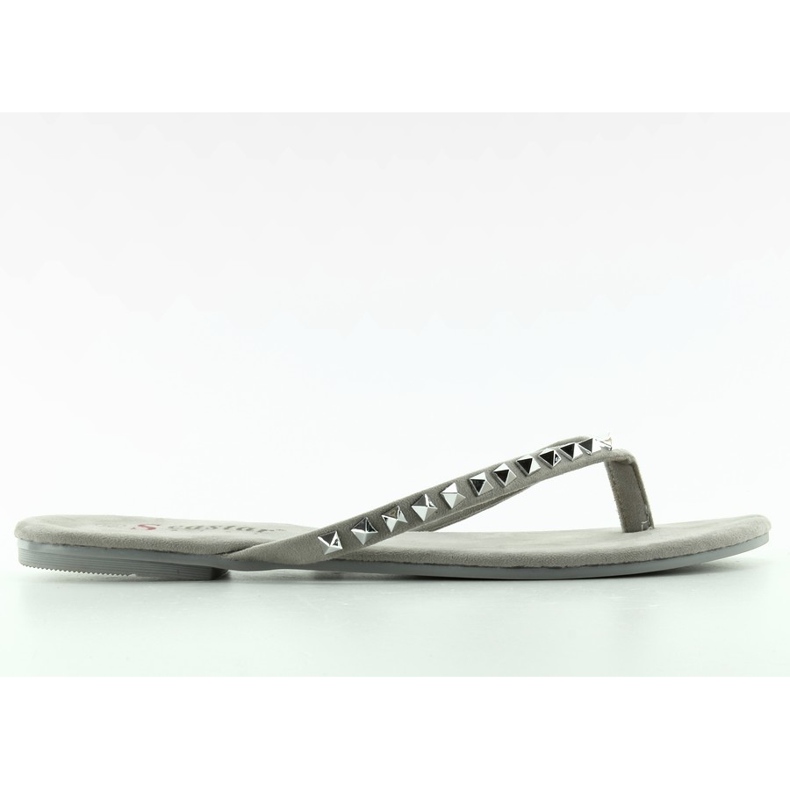 Flip-flops with DD26 Gray pyramid studs grey
