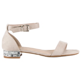 Nio Nio Elegant suede sandals brown Nio Nio Elegant suede sandals brown