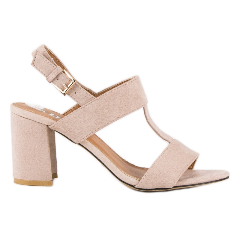 SDS Pink sandals on a post