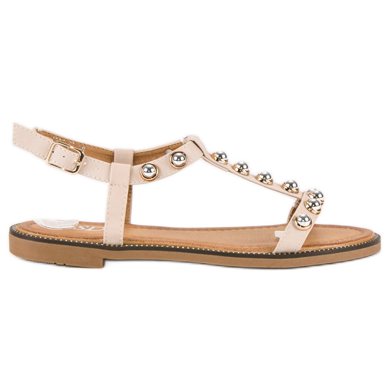 SDS Beige Sandals With A Buckle SDS Beige Sandals With A Buckle
