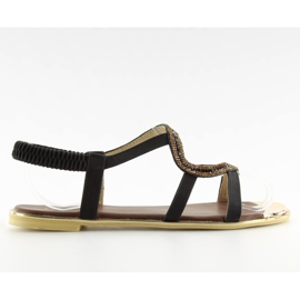 Asymmetrical black sandals 4157 Black Asymmetrical black sandals 4157 Black