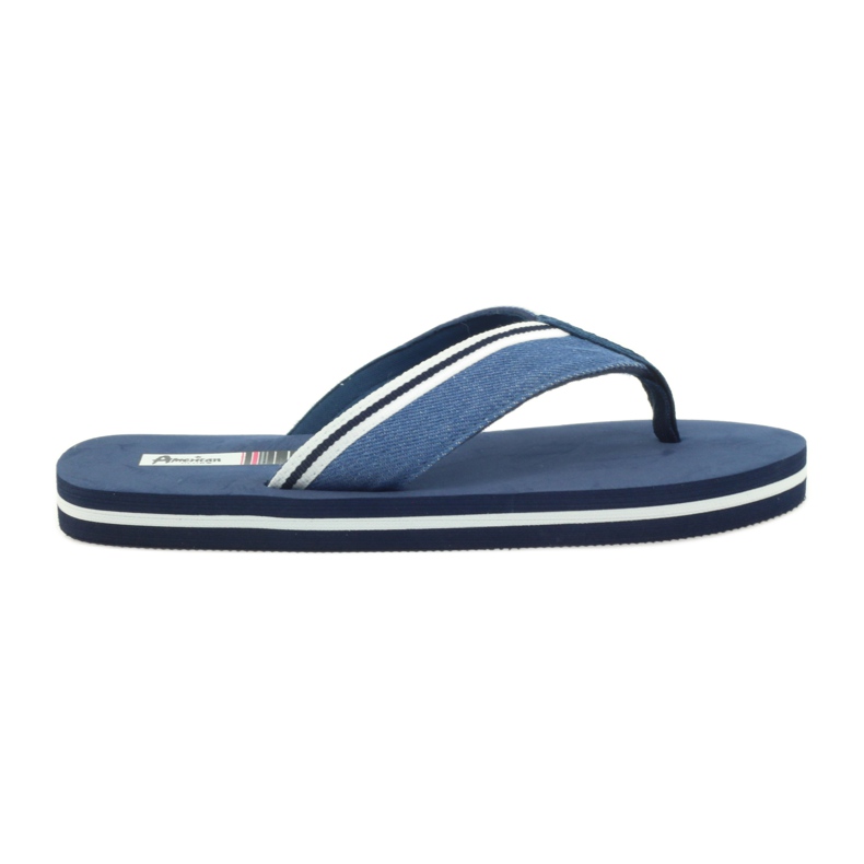 American Club American women's foam flip-flops navy blue