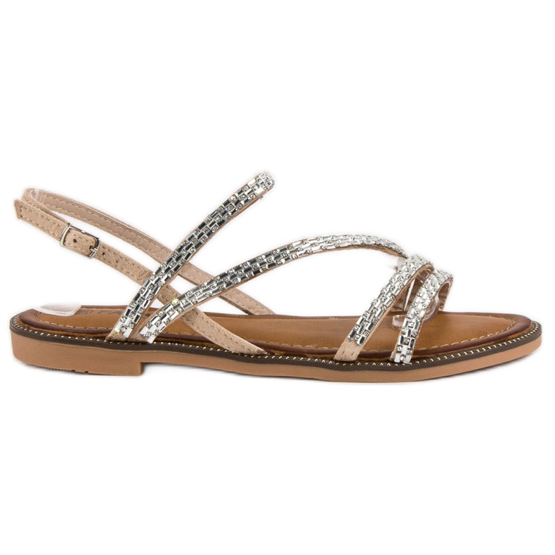 Fama Stylish flat sandals brown
