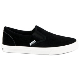 Andy Z Black suede slipons