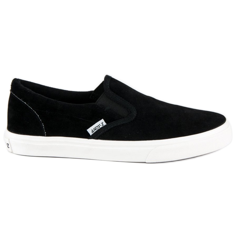 Andy Z Black suede slipons