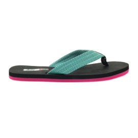 American Club American women's foam flip-flops green