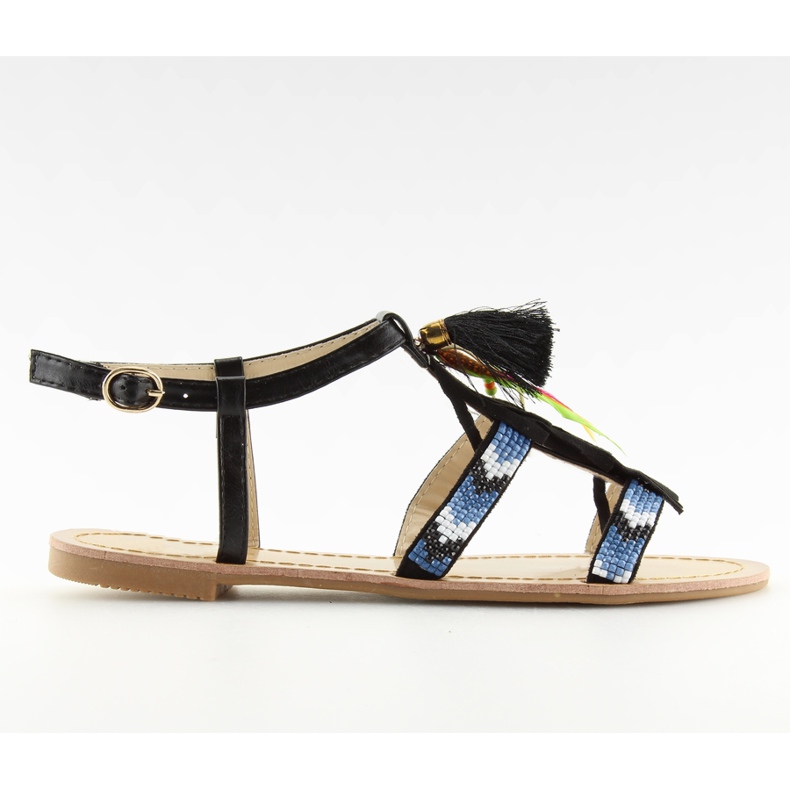 Black Boho style sandals LQ-2662 black Black Boho style sandals LQ-2662 black