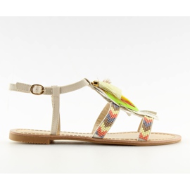 Boho style sandals in beige LQ-2662 Beige