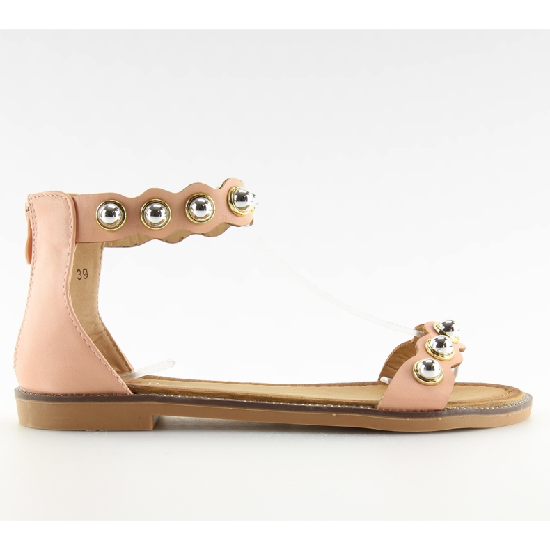 Pink VS-376 Pink fastened ankle sandals