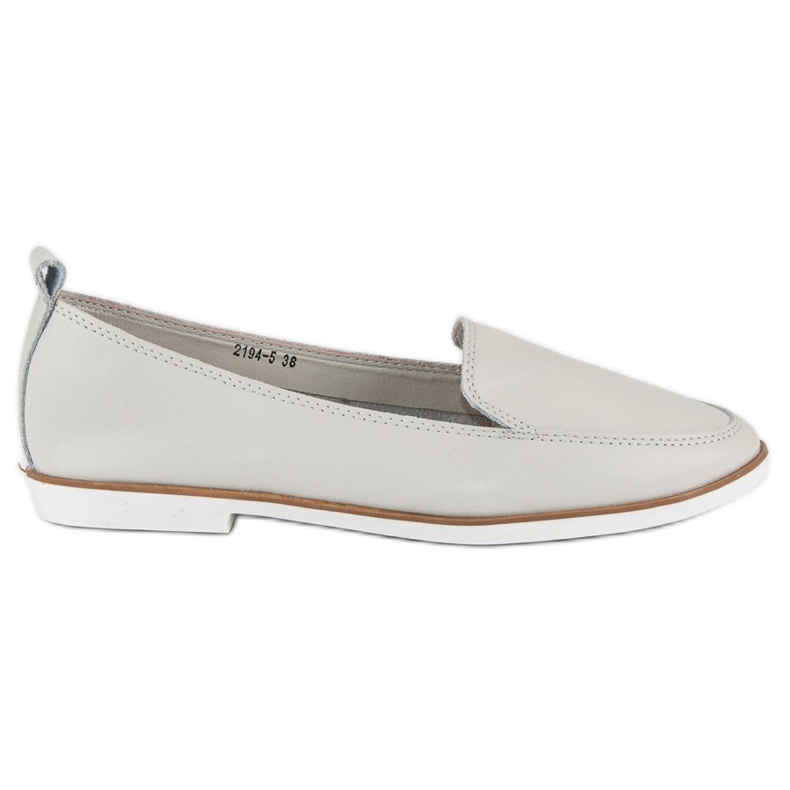 Mazaro Gray Leather Loafers grey