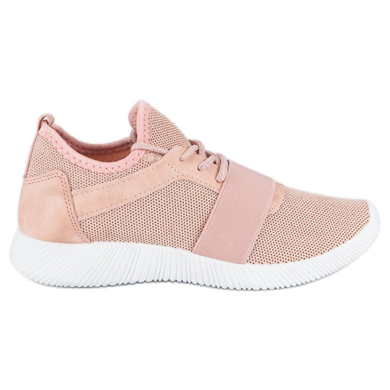 Pink slip-on sports shoes