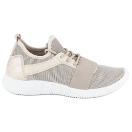 Beige slip-on shoes