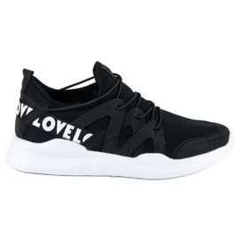 Fashionable sports shoes white black