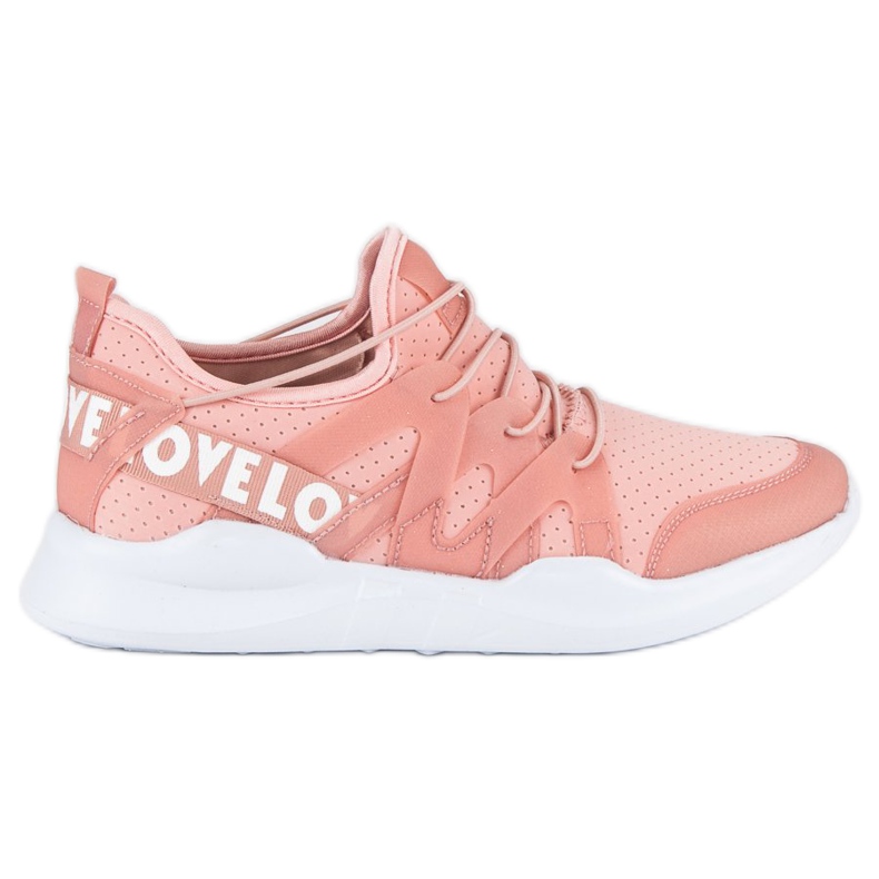 Fashionable sports shoes white pink