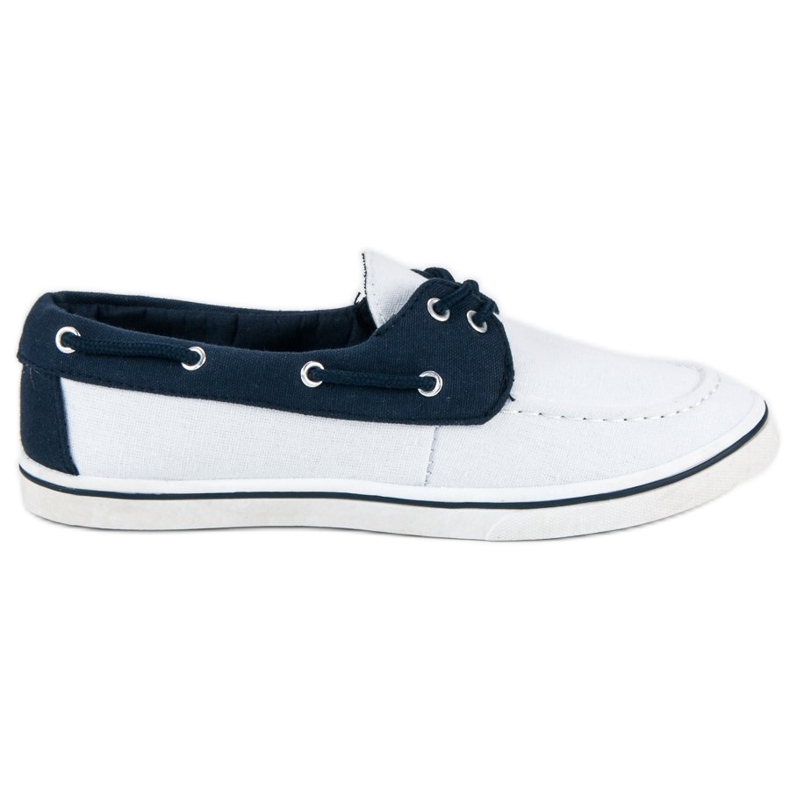 McKey Fashionable navy loafers white McKey Fashionable navy loafers white