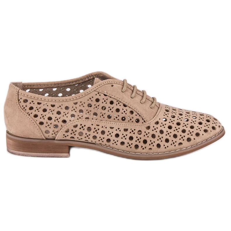 Corina Openwork shoes with a binding grey