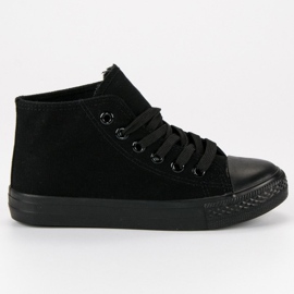 Tied sneakers above the ankle black Tied sneakers above the ankle black
