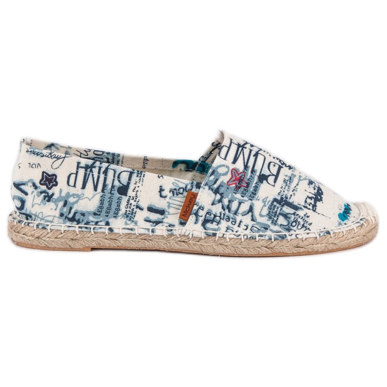 McKey Stylish espadrilles white blue navy blue