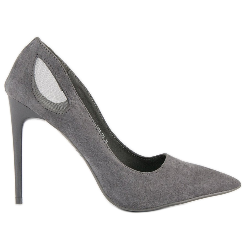 Gray suede vinceza heels grey