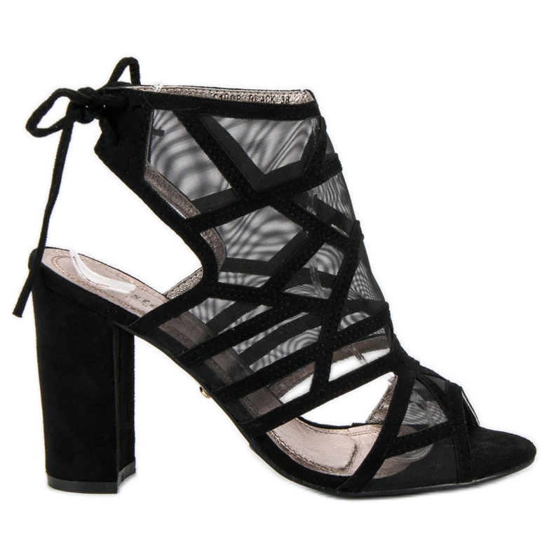 Seastar Openwork sandals on a post black