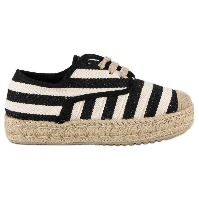 Corina Knotted Ribbed Espadrilles black brown