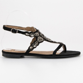 Corina Elegant flip-flops black grey Corina Elegant flip-flops black grey