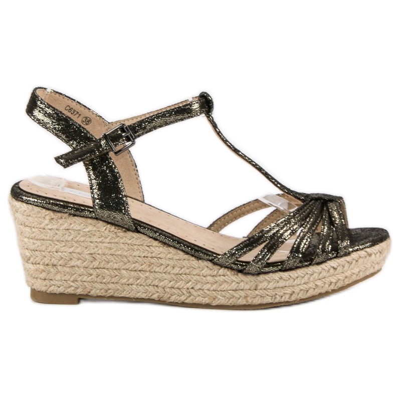 Corina Wedge espadrilles sandals grey