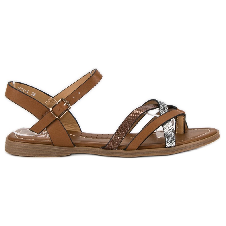 Small Swan Classic Brown Sandals grey