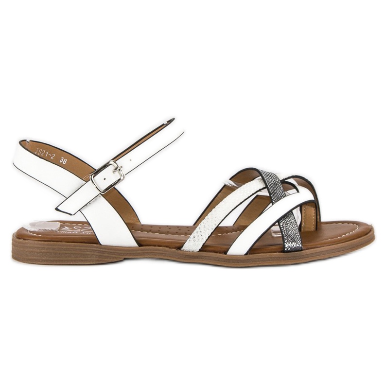 Small Swan Classic white sandals grey