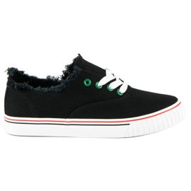 L&H Fashion tied sneakers black