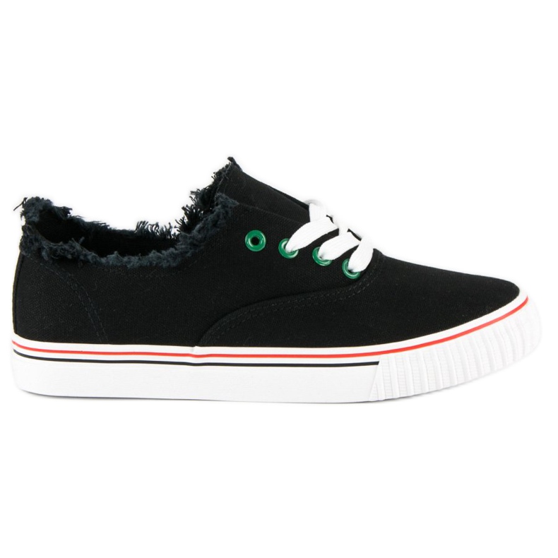 L&H Fashion tied sneakers black