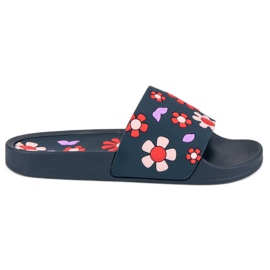 Flower slippers vices blue