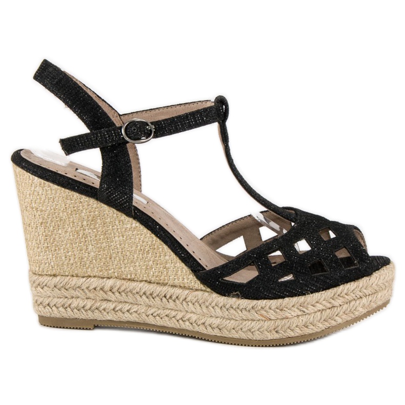 Corina Comfortable wedge sandals black