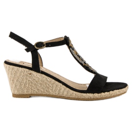 Corina Beaded suede sandals black Corina Beaded suede sandals black