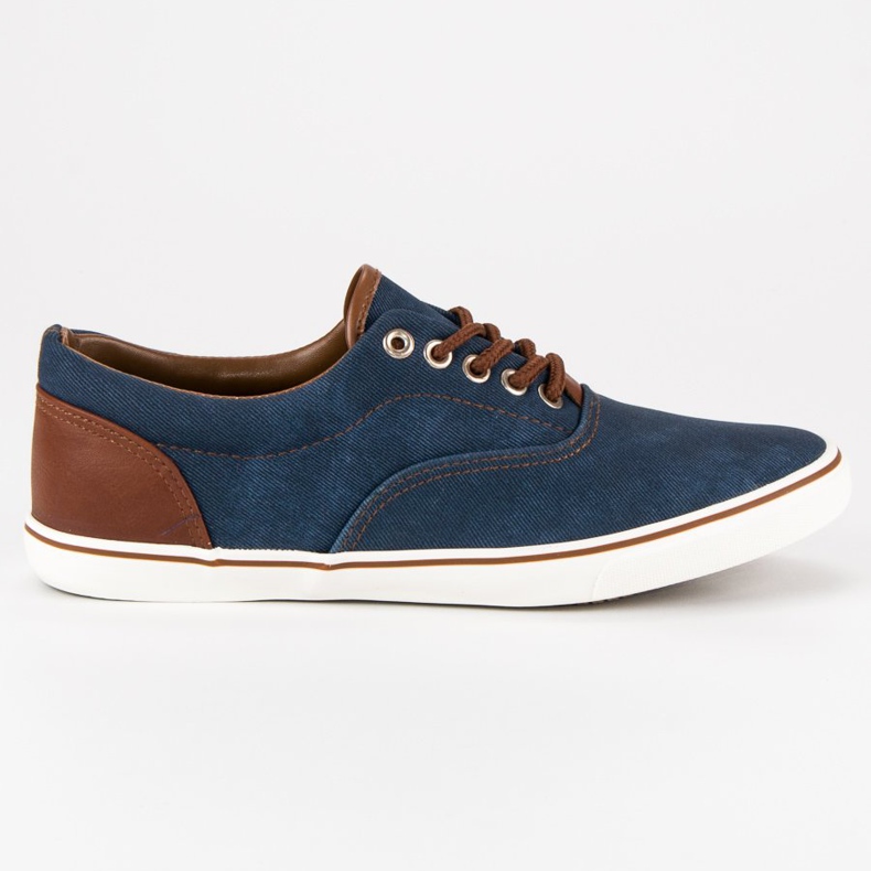 SDS Tied men's sneakers brown navy blue