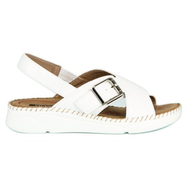 Comfortable vices sandals white