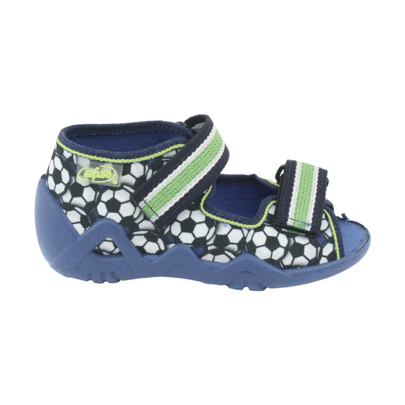 Befado green children's shoes 250P078 white navy blue