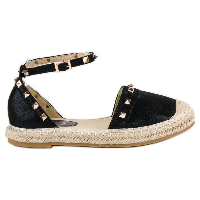 Fama Black Espadrilles Sandals