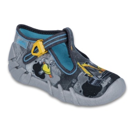Befado children's shoes 110P321 black blue grey yellow