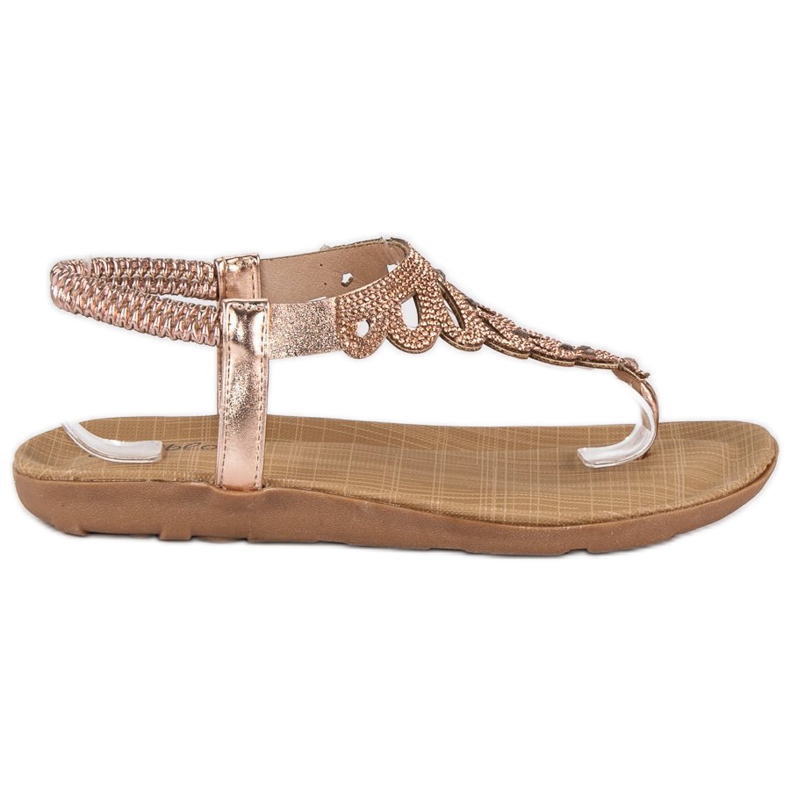 Abloom Elegant flip-flops with an elastic band pink