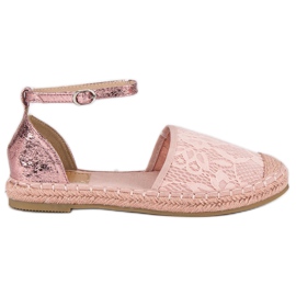 Nio Nio Pink lace espadrilles