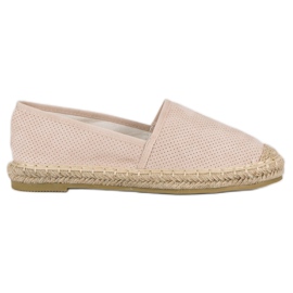 Bestelle Openwork beige espadrilles