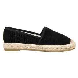Bestelle Openwork black espadrilles Bestelle Openwork black espadrilles