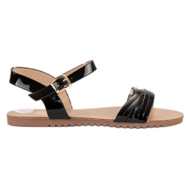 Bestelle Black patent sandals Bestelle Black patent sandals