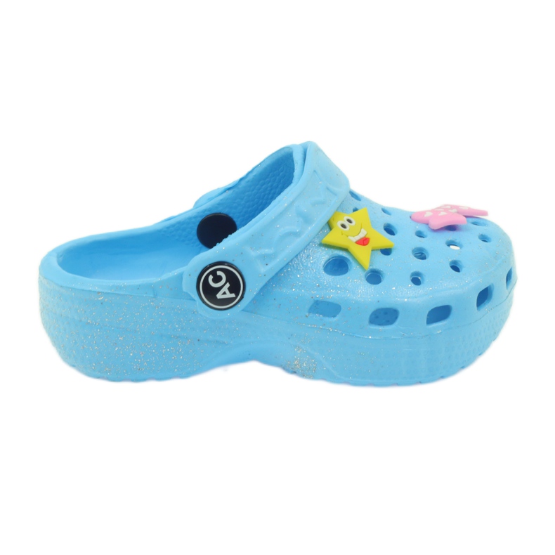 American Club American blue crochet slippers