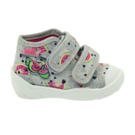 Sneakers slippers in Befado gray watermelons grey green pink