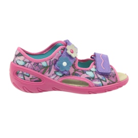 Sandals, light, leather Befado insole violet blue pink Sandals, light, leather Befado insole violet blue pink
