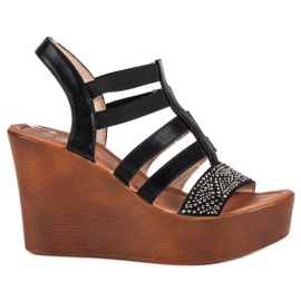 Renda Light wedge sandals black Renda Light wedge sandals black