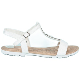 White flat sandals