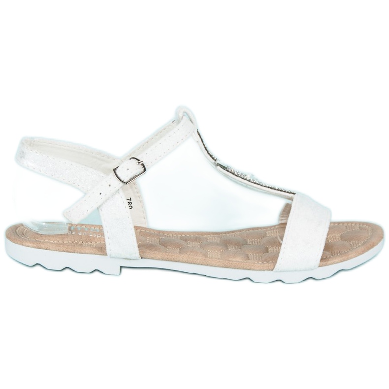 White flat sandals